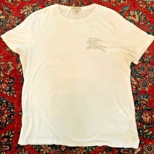 White big logo Burberry Brit  t shirt size large